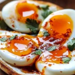 Jammy Eggs with Chili Butter and Garlic Yogurt