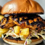 Jerk Chicken Sandwich with Grilled Pineapple and Coleslaw: An Amazing Ultimate Recipe