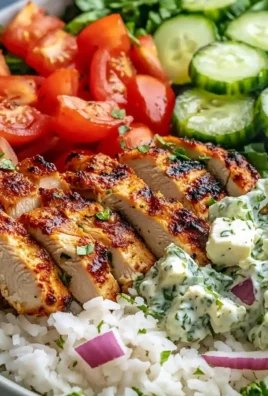 Juicy Mediterranean Chicken Bowl with Rice