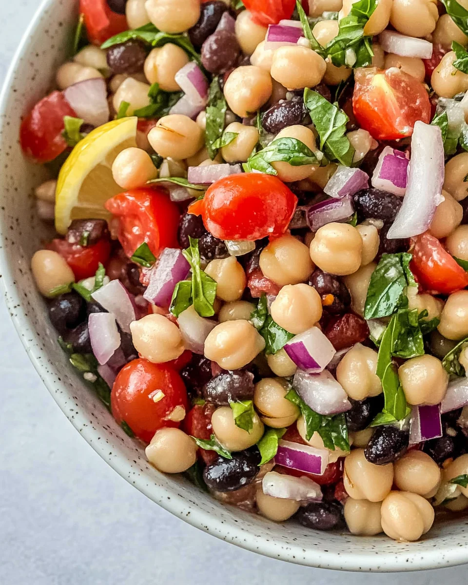 Lemon Basil Three Bean Salad