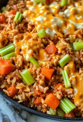 Lighter Buffalo Chicken and Rice Skillet