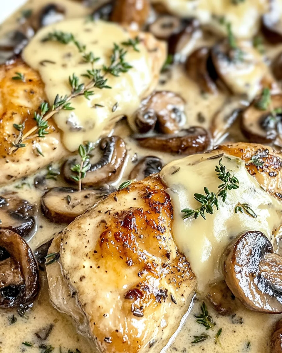 Mushroom Asiago Chicken