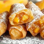 Peach Cobbler Egg Rolls