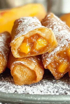 Peach Cobbler Egg Rolls