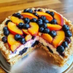 Peach and Blueberry Greek Yogurt Cake