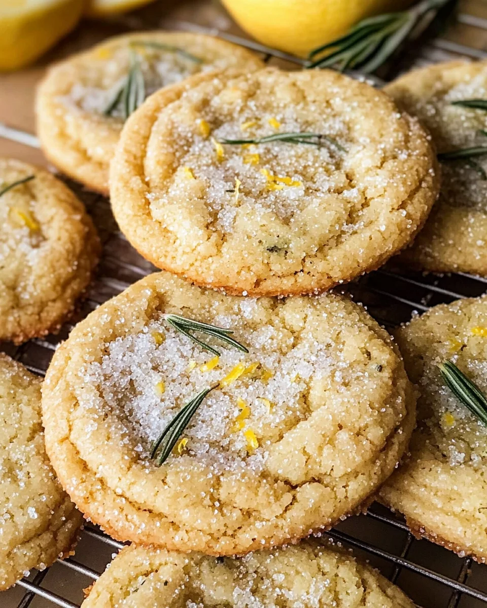 Rosemary Cookies with Lemon Sugar
