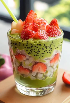 Strawberry Matcha Sago