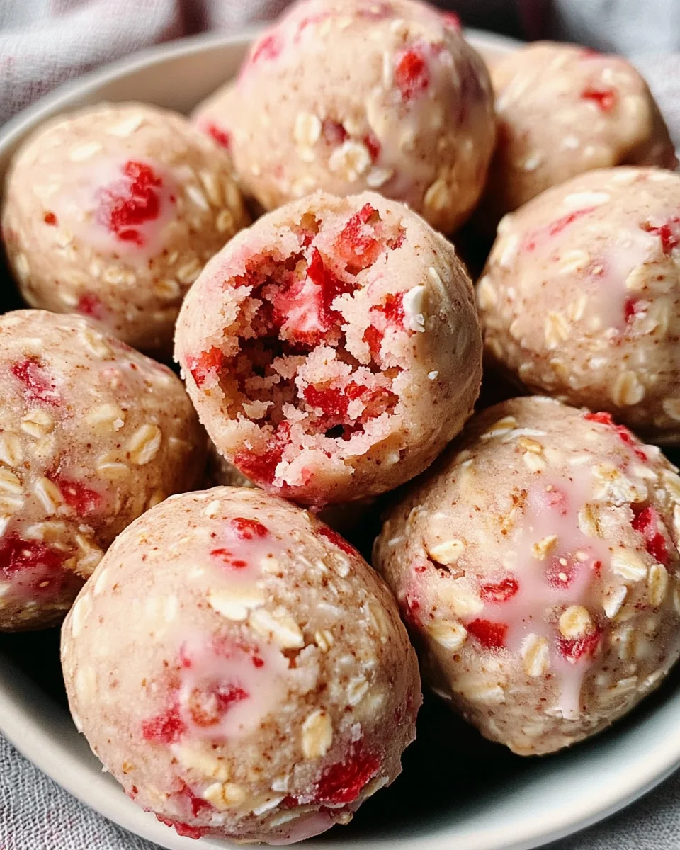 Strawberry Shortcake Energy Bites