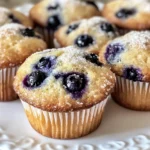 blueberry lemon sourdough muffins