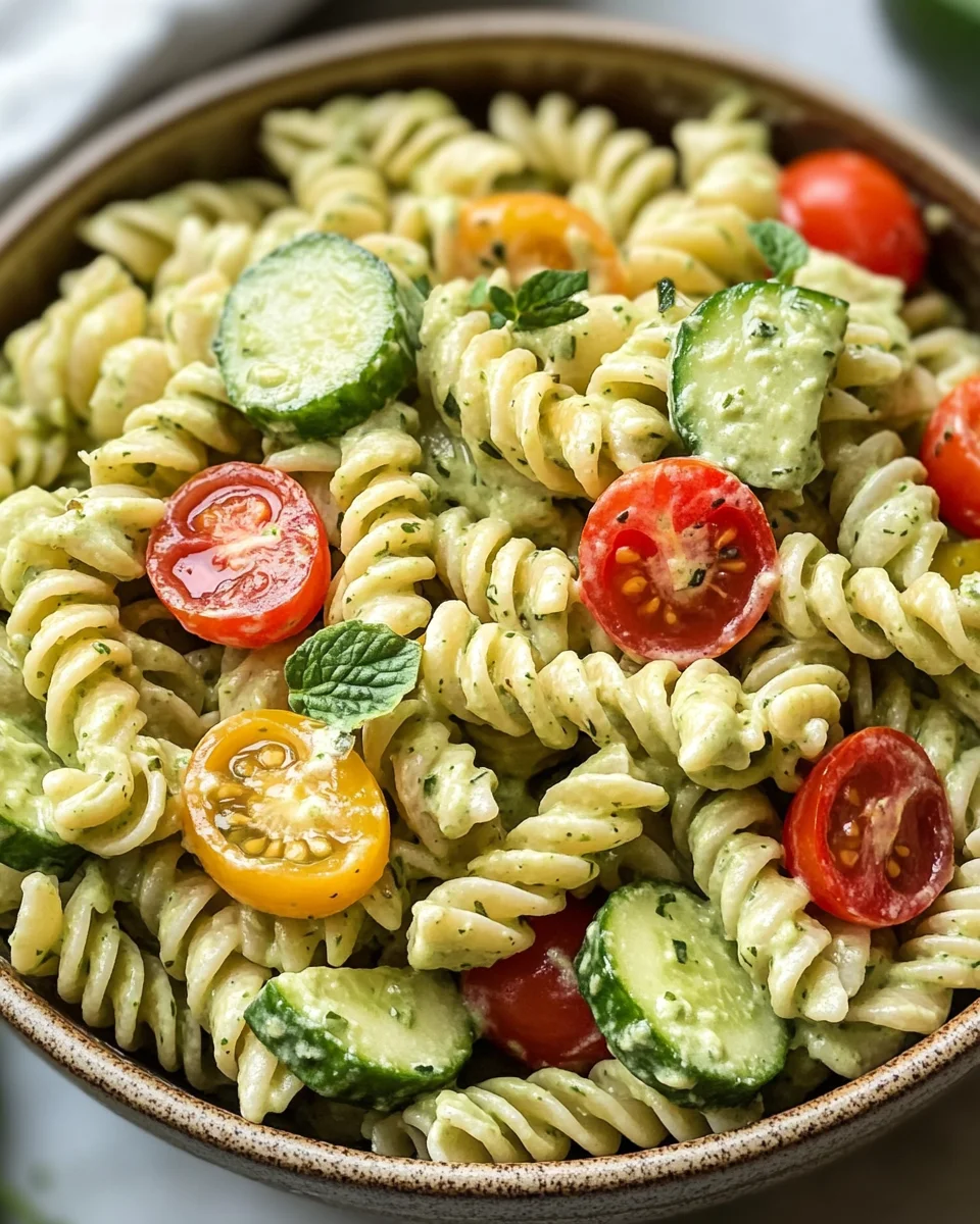 creamy avocado ranch pasta salad