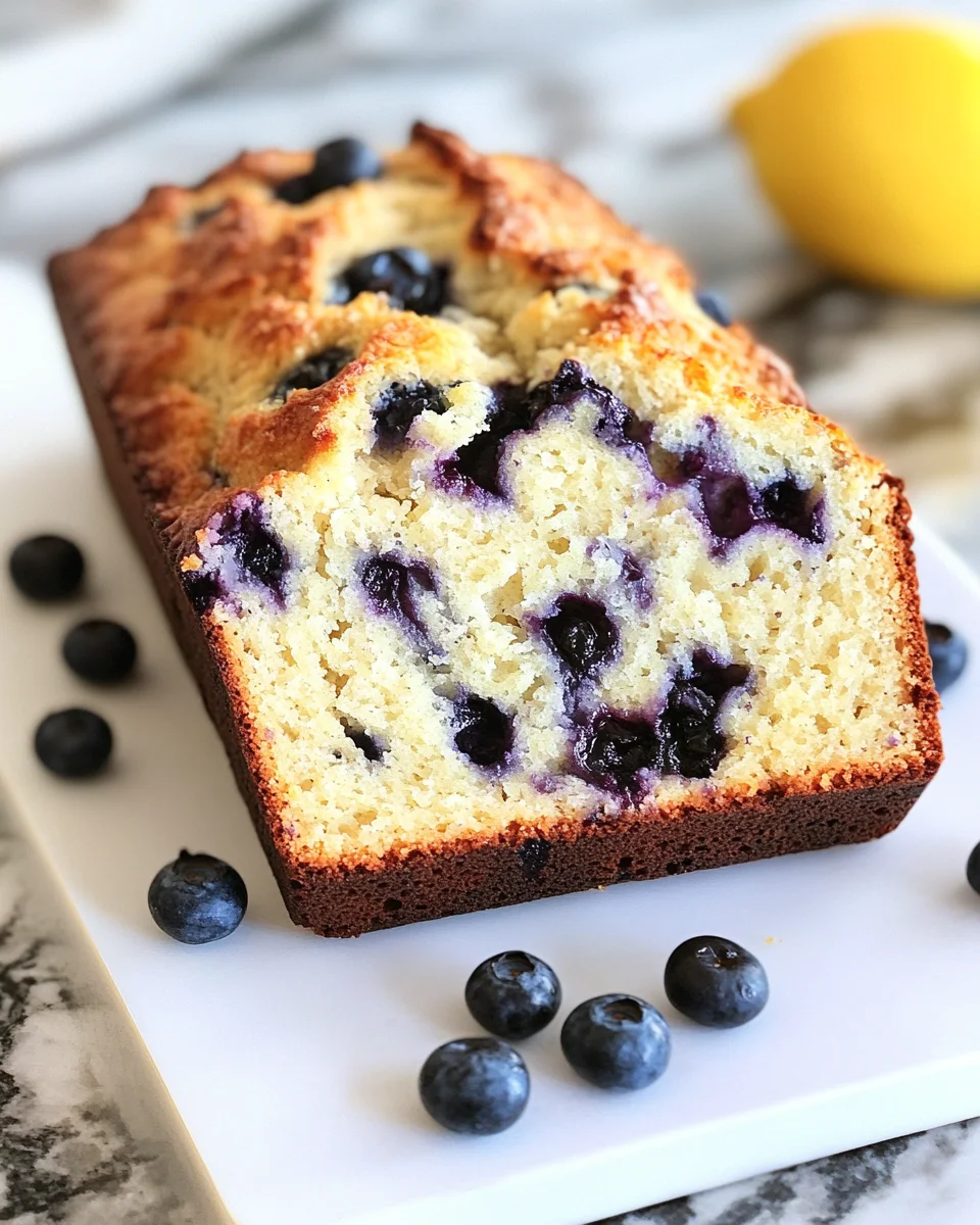 lemon blueberry sourdough quick bread