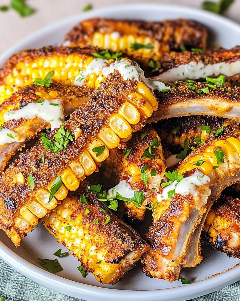Air Fryer Corn Ribs Recipe