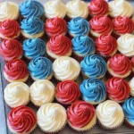 American Flag Cupcake Cake