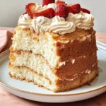 Angel Food Cake with Brown Sugar Bourbon Cream