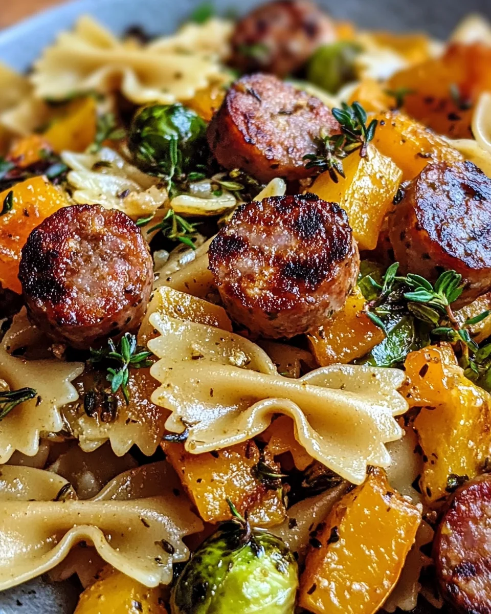 Autumn Sausage Pasta Squash