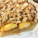 Caramel Crumble Peach Pie