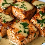 Creamy Garlic Butter Salmon Bites