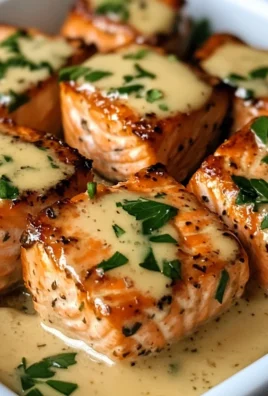 Creamy Garlic Butter Salmon Bites