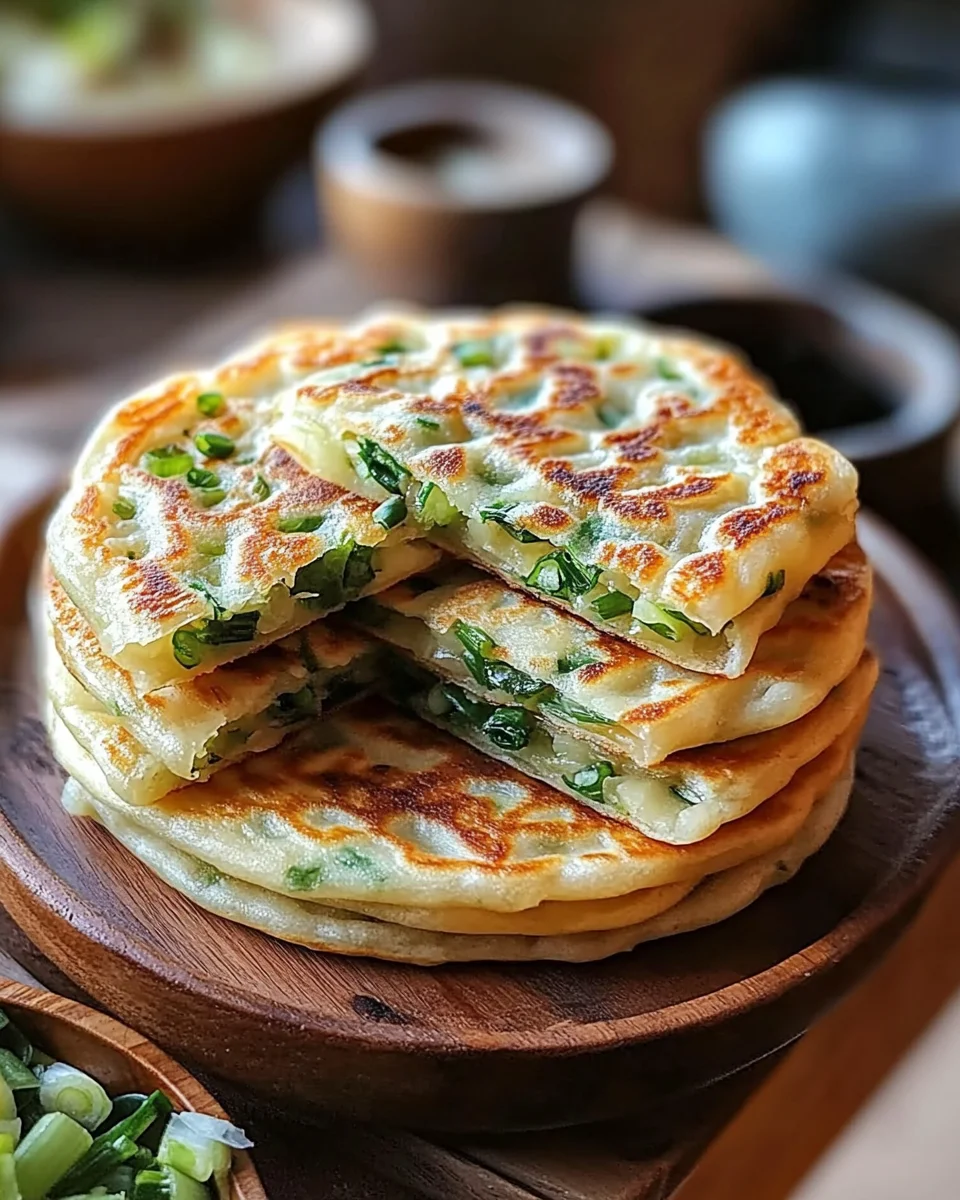 Crispy Chinese Scallion Pancakes (Cong You Bing)