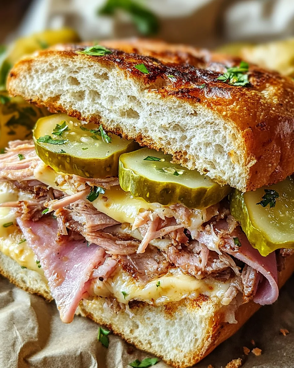 Cuban Garlic Bread Sandwiches