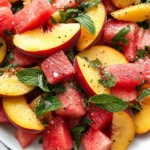 Easy Summer Peach Watermelon Salad
