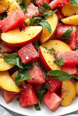 Easy Summer Peach Watermelon Salad