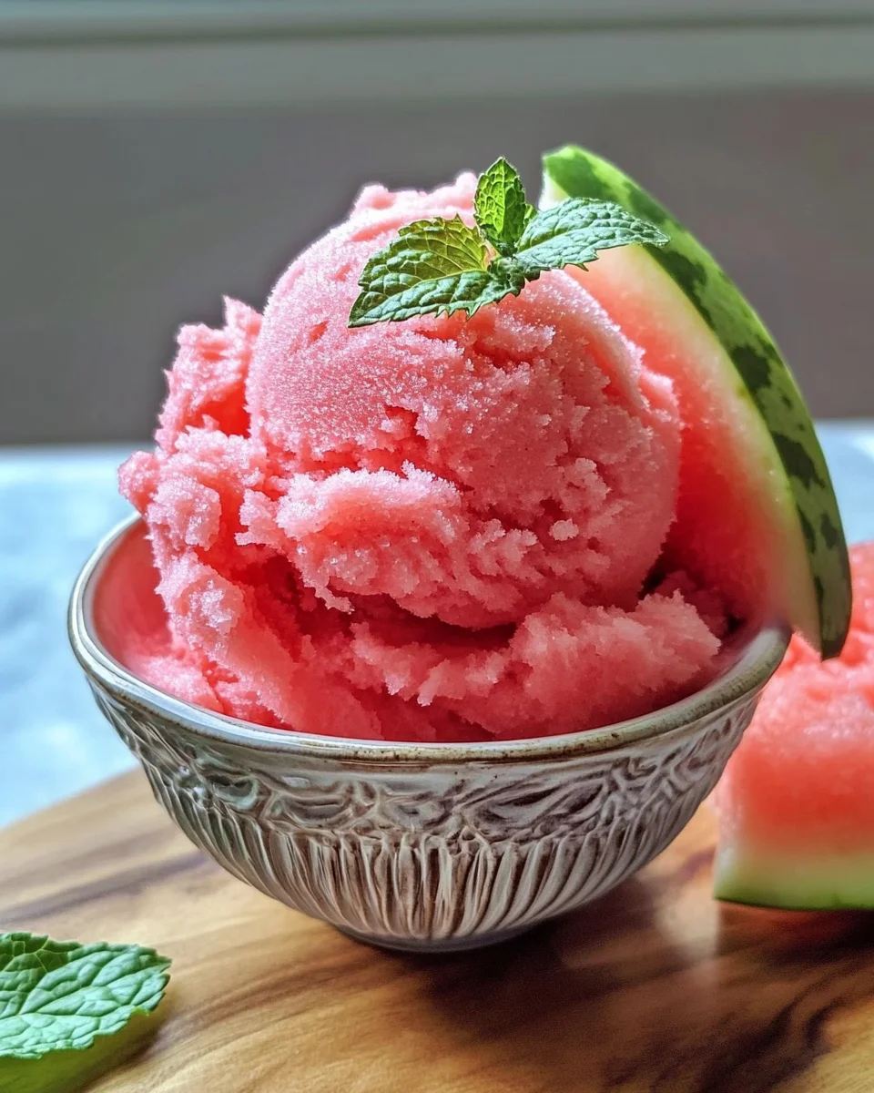 Easy Watermelon Sorbet
