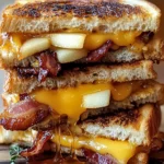 Hot Honey Apple Cheddar Beef Bacon Grilled Cheese