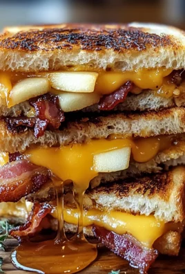 Hot Honey Apple Cheddar Beef Bacon Grilled Cheese