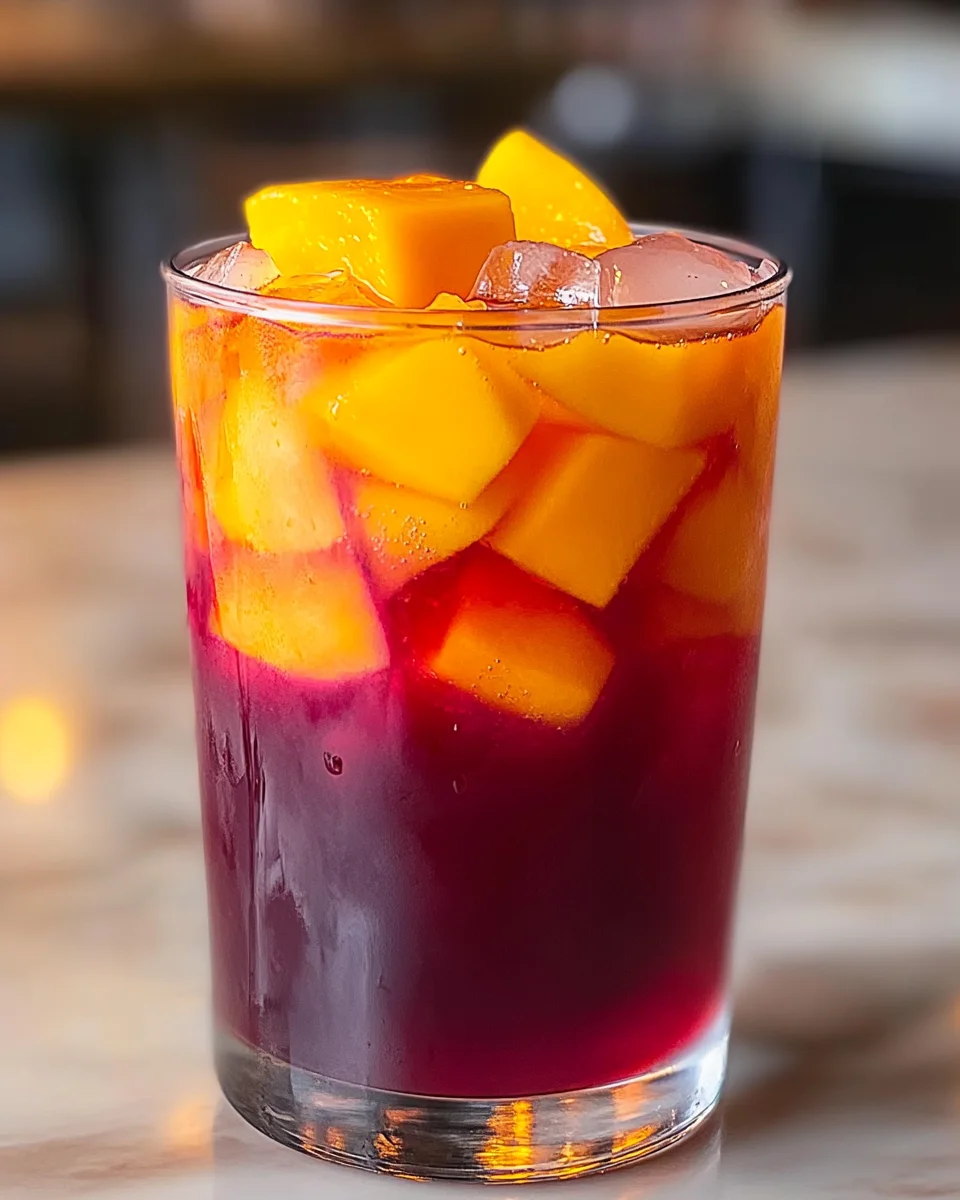 Iced Mango Hibiscus Tea