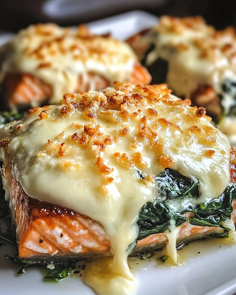 Irresistible Baked Salmon with Spinach and Mozzarella Bliss Awaits You!