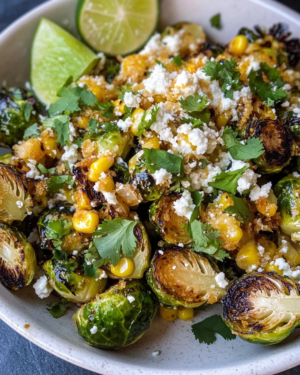 Mexican Street Corn Brussels Sprouts
