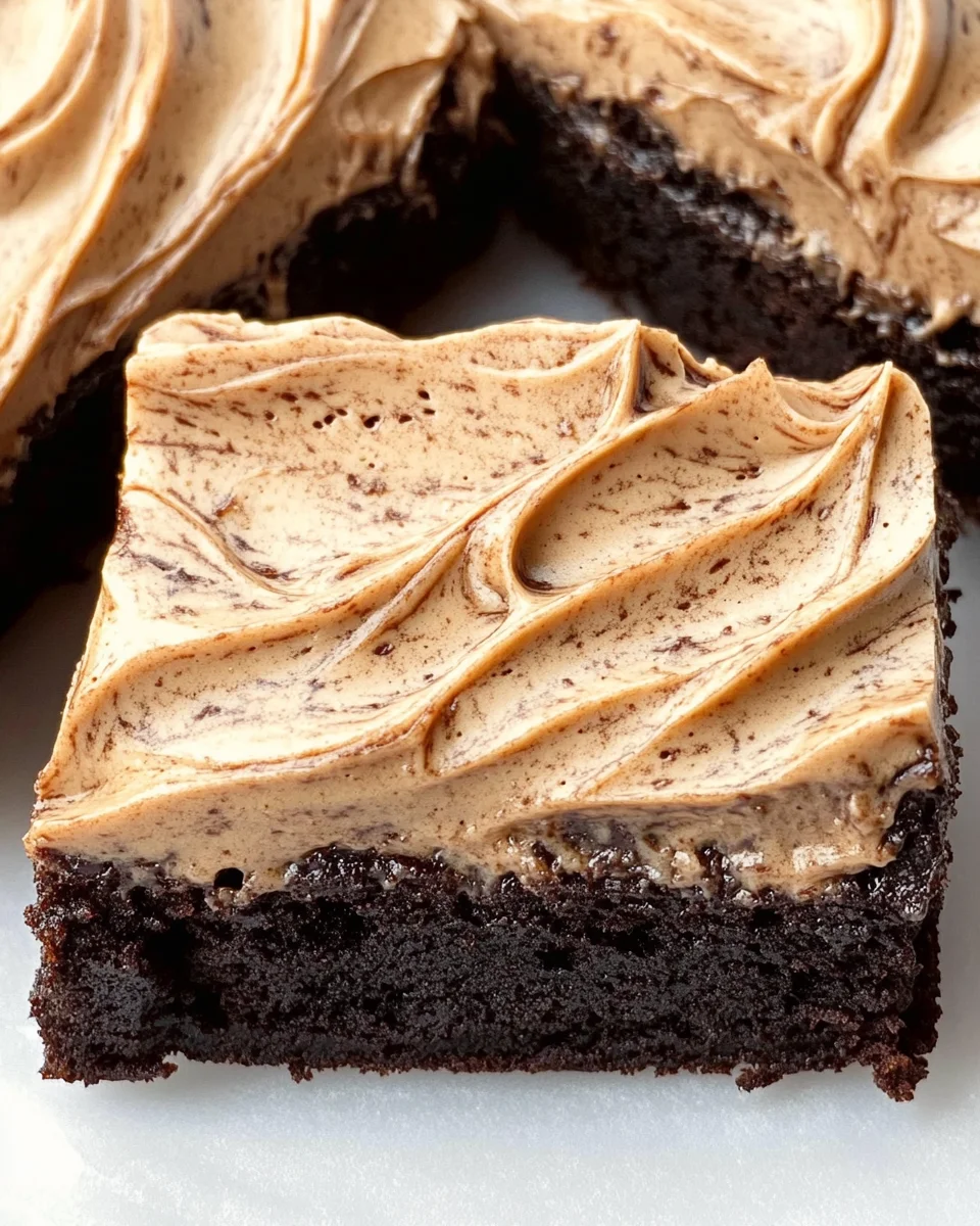 Mocha Brownies with Cafe Latte Frosting
