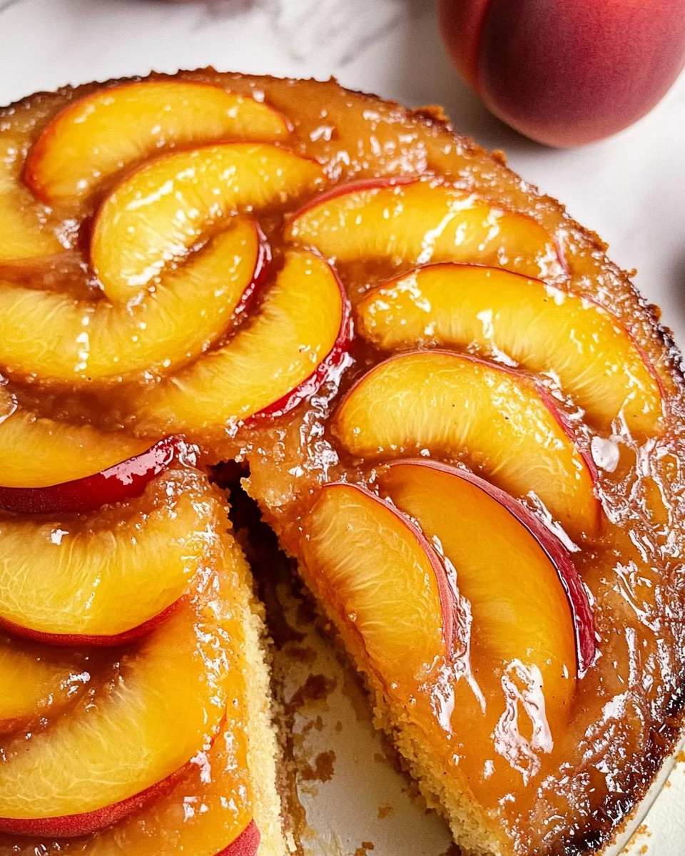 Peach Upside-Down Cake Recipe