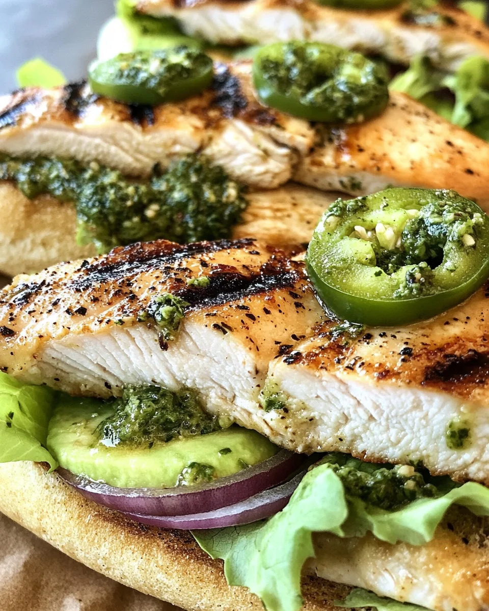 Peruvian-Style Grilled-Chicken Sandwiches With Spicy Green Sauce Recipe