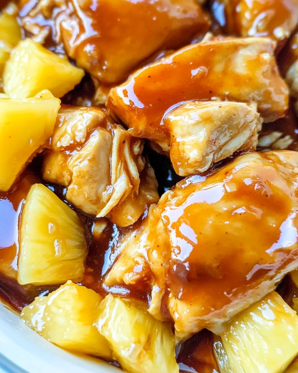 Pineapple Chicken | Crockpot Hawaiian BBQ Chicken