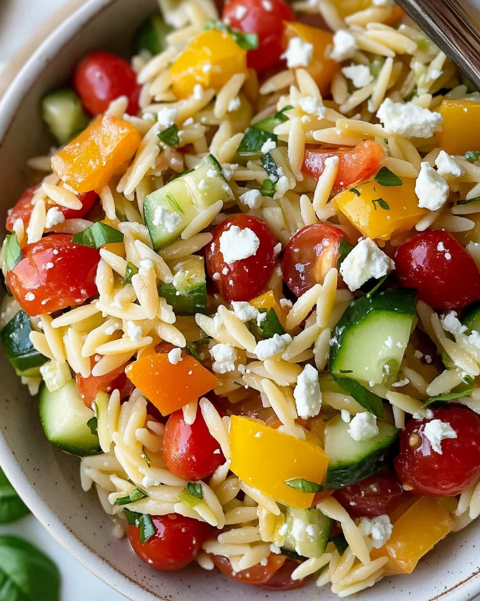 Rainbow Orzo Salad