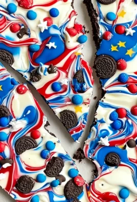 Red White and Blue Bark