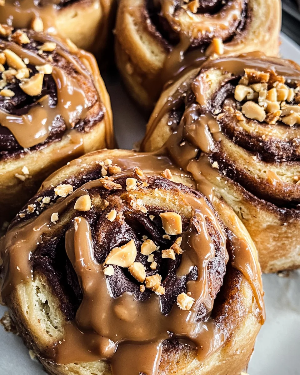 "Snickers" Cinnamon Rolls