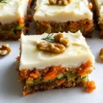 Spiced Ginger Carrot and Zucchini Bars with Lemon Cream Cheese Frosting