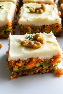 Spiced Ginger Carrot and Zucchini Bars with Lemon Cream Cheese Frosting