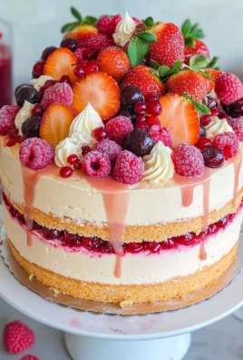 Summer Fruit Sangria Cake Recipe (video)