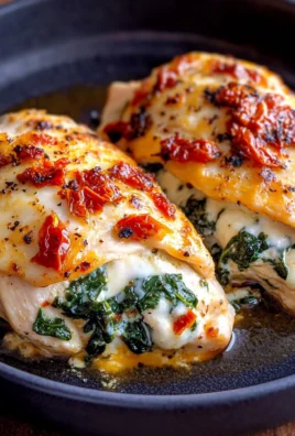 Sundried Tomato, Spinach, and Cheese Stuffed Chicken