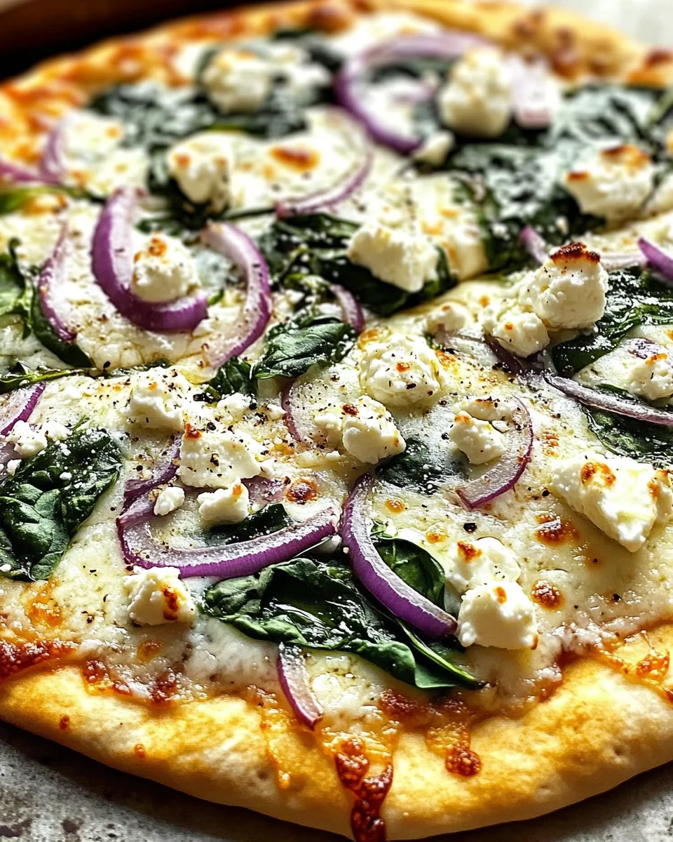 Tasty Spinach and Feta Flatbread Pizza