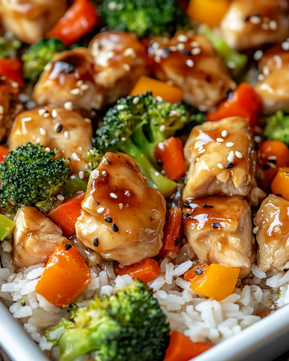 Teriyaki Chicken & Veggie Rice Casserole