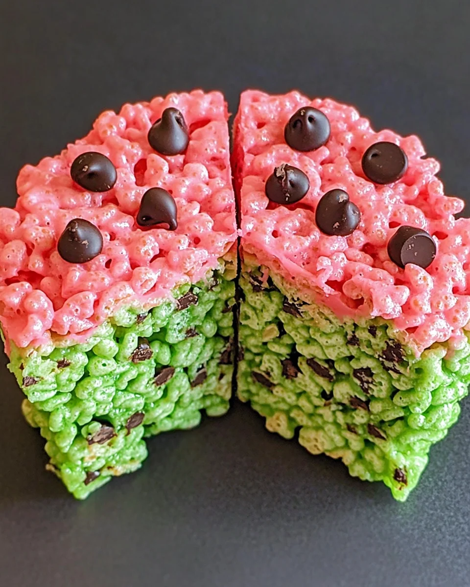 Watermelon Rice Krispies Treats